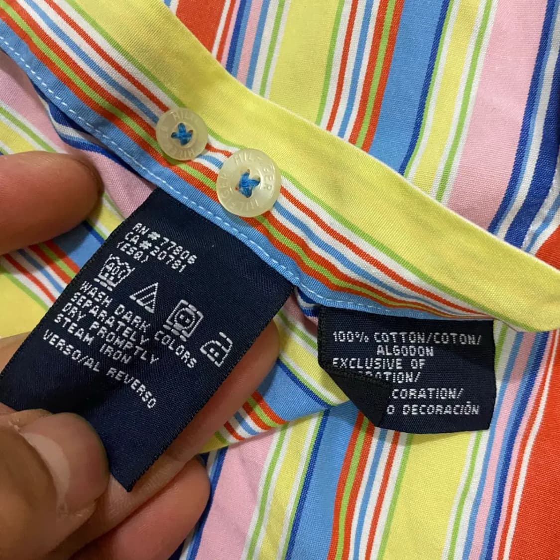 타미힐피거 스트라이프 셔츠 남방 L 상품이미지4