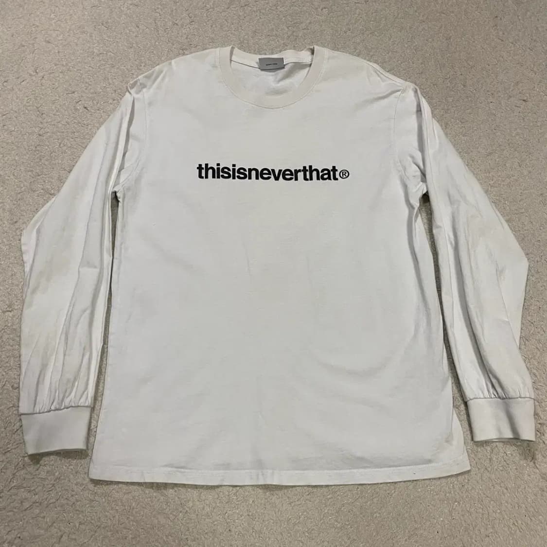 디스이즈네버댓 화이트 긴팔 티셔츠 롱슬리브 L 100 상품이미지1