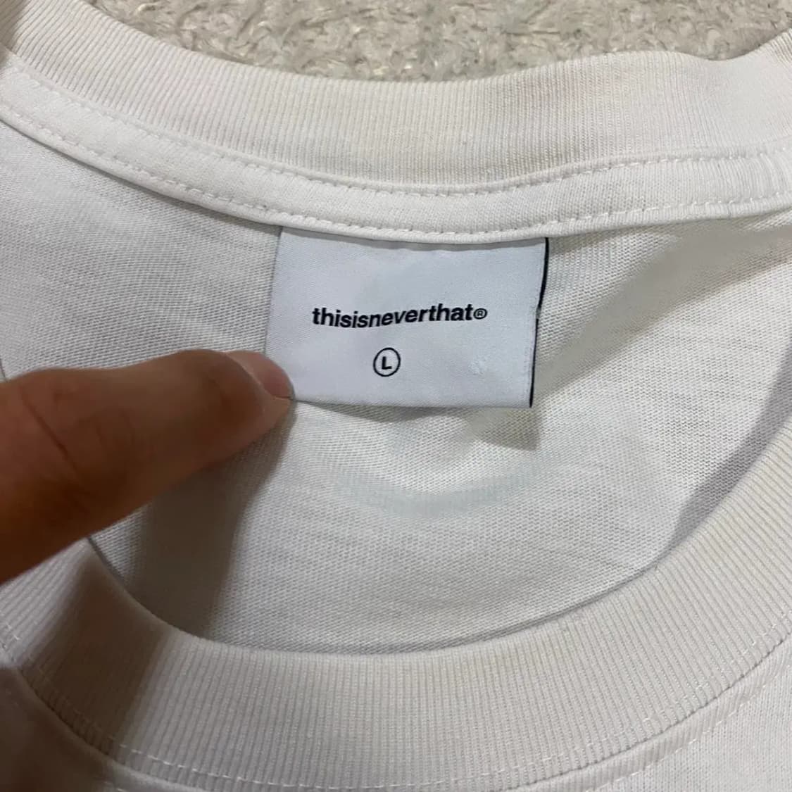 디스이즈네버댓 화이트 긴팔 티셔츠 롱슬리브 L 100 상품이미지3