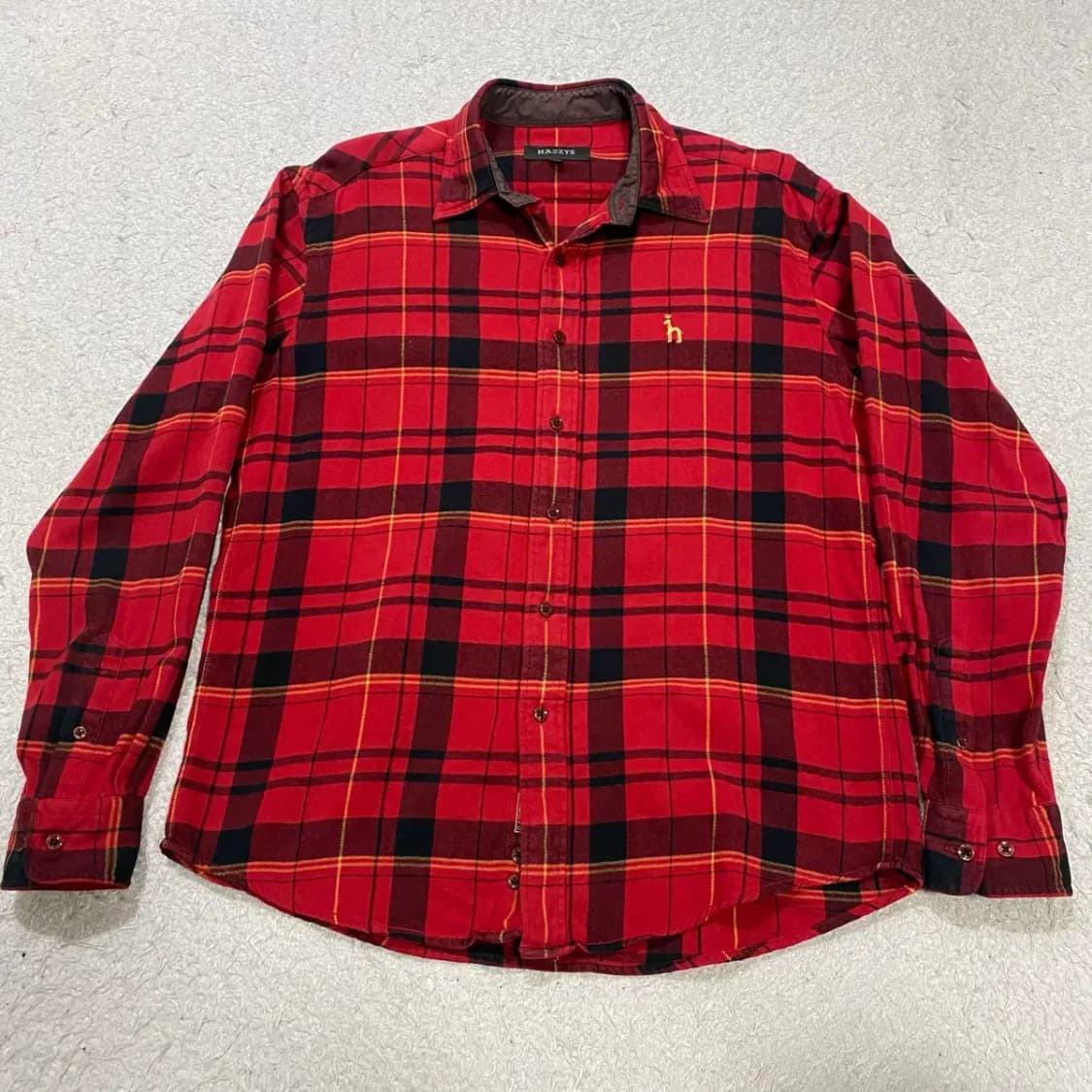 HAZZYS 헤지스 레드 체크 셔츠 L 100 상품이미지1