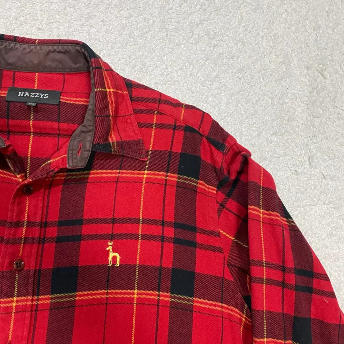 HAZZYS 헤지스 레드 체크 셔츠 L 100 상품이미지3