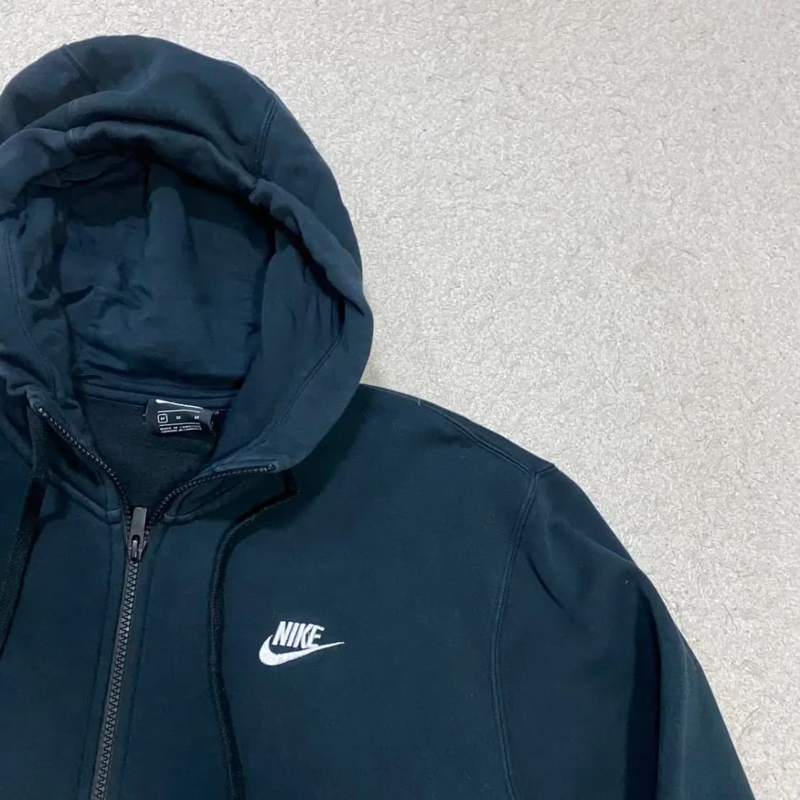 나이키 블랙 후드집업 기모 상품이미지2