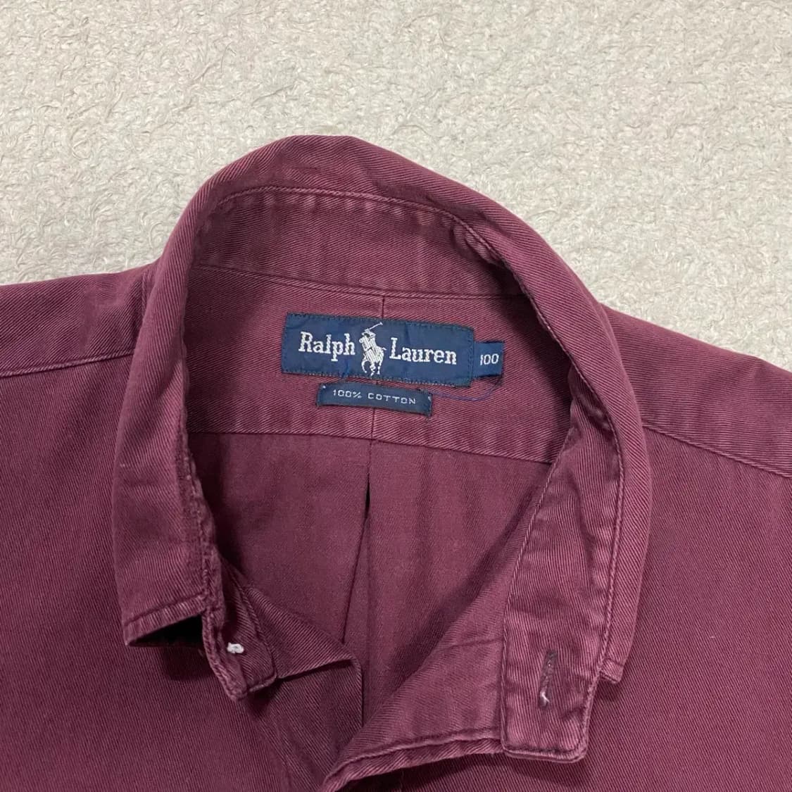 폴로 랄프로렌 긴팔 셔츠 버건디 100 상품이미지3