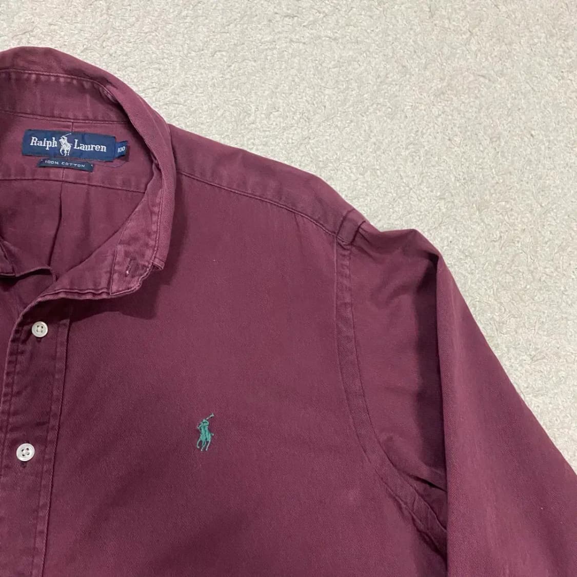 폴로 랄프로렌 긴팔 셔츠 버건디 100 상품이미지4