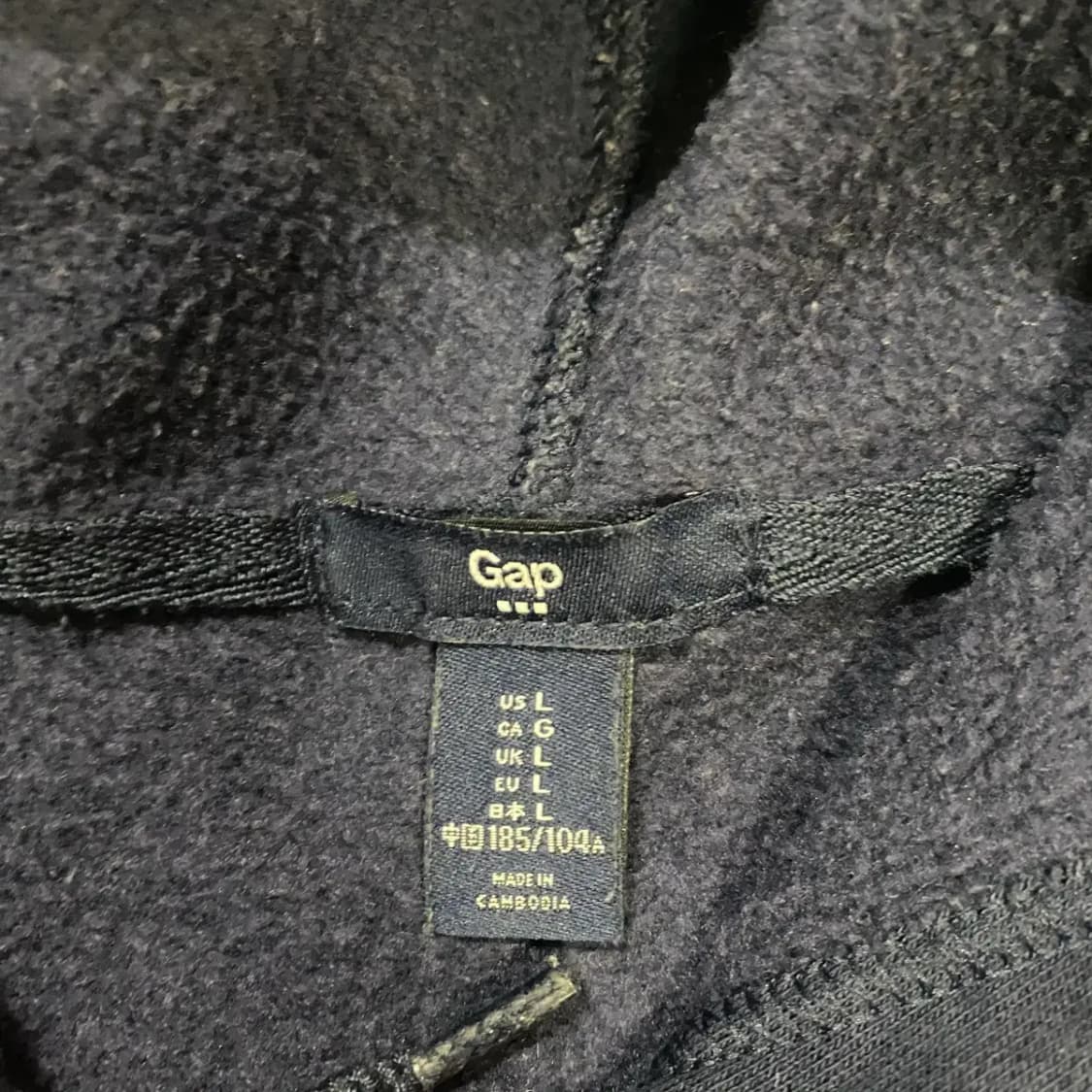 GAP 갭 네이비 후드티 기모 L 상품이미지3