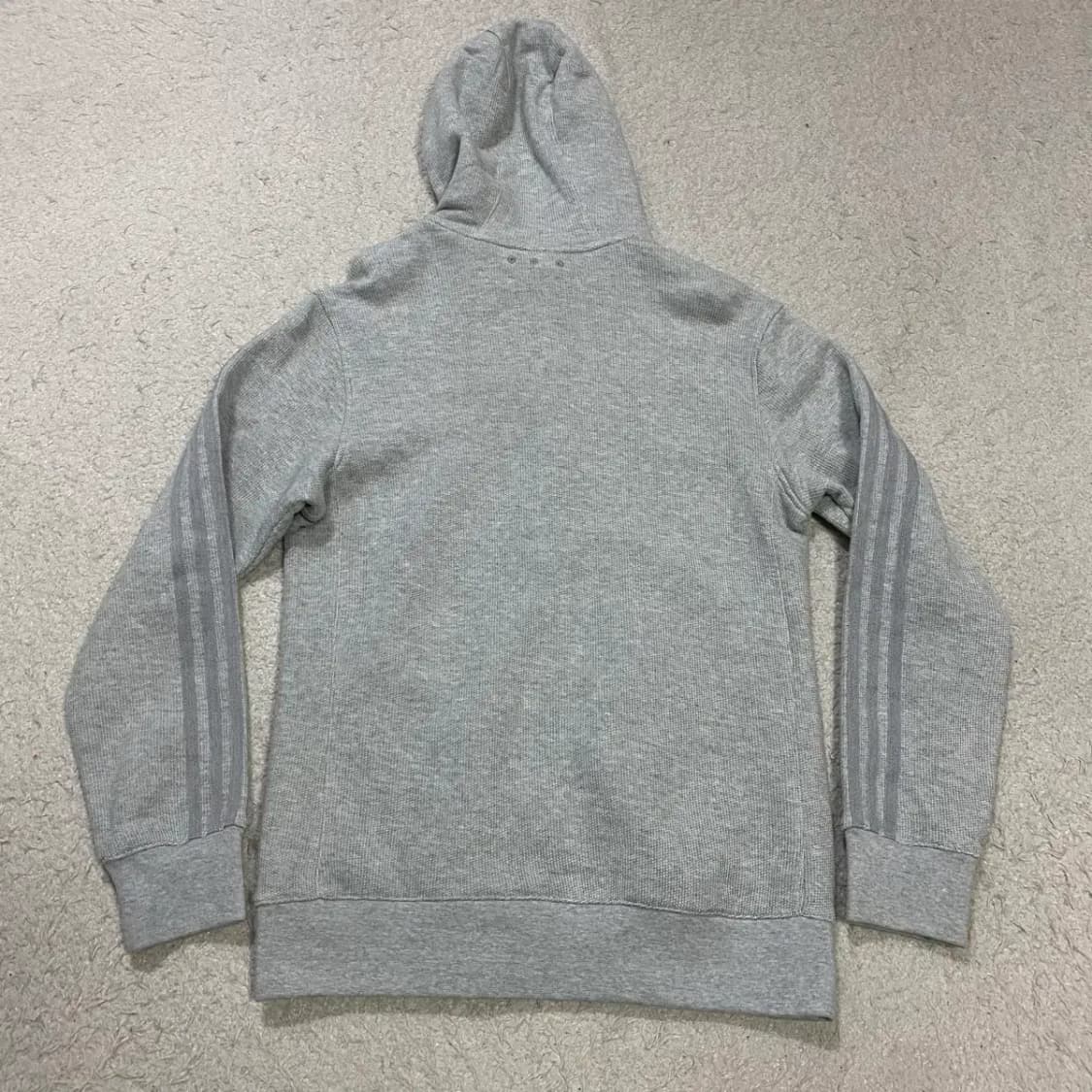 아디다스 회색 삼선 후드집업 기모 100 상품이미지5