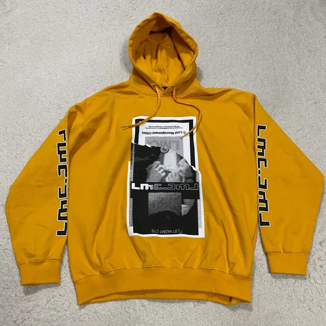 LMC 엘엠씨 후드티 옐로우 오버핏 기모 상품이미지1