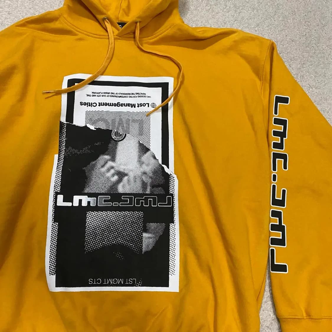 LMC 엘엠씨 후드티 옐로우 오버핏 기모 상품이미지2