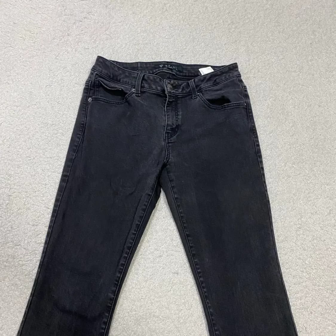 게스 흑청 데님 팬츠 32인치 상품이미지2