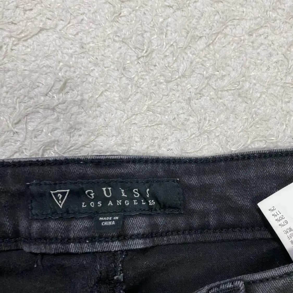 게스 흑청 데님 팬츠 32인치 상품이미지3