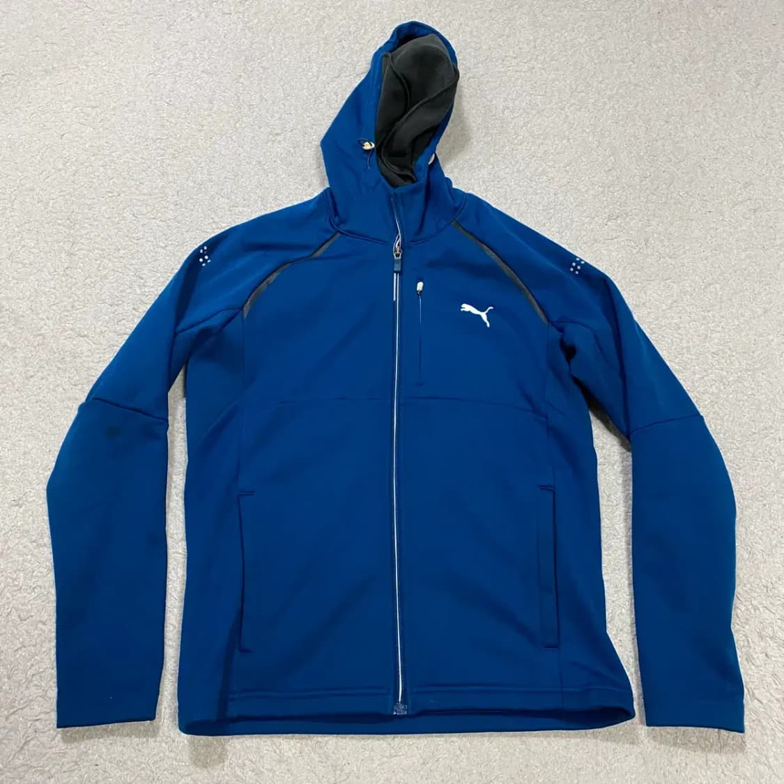 푸마 블루 후드집업 기모 m 상품이미지1