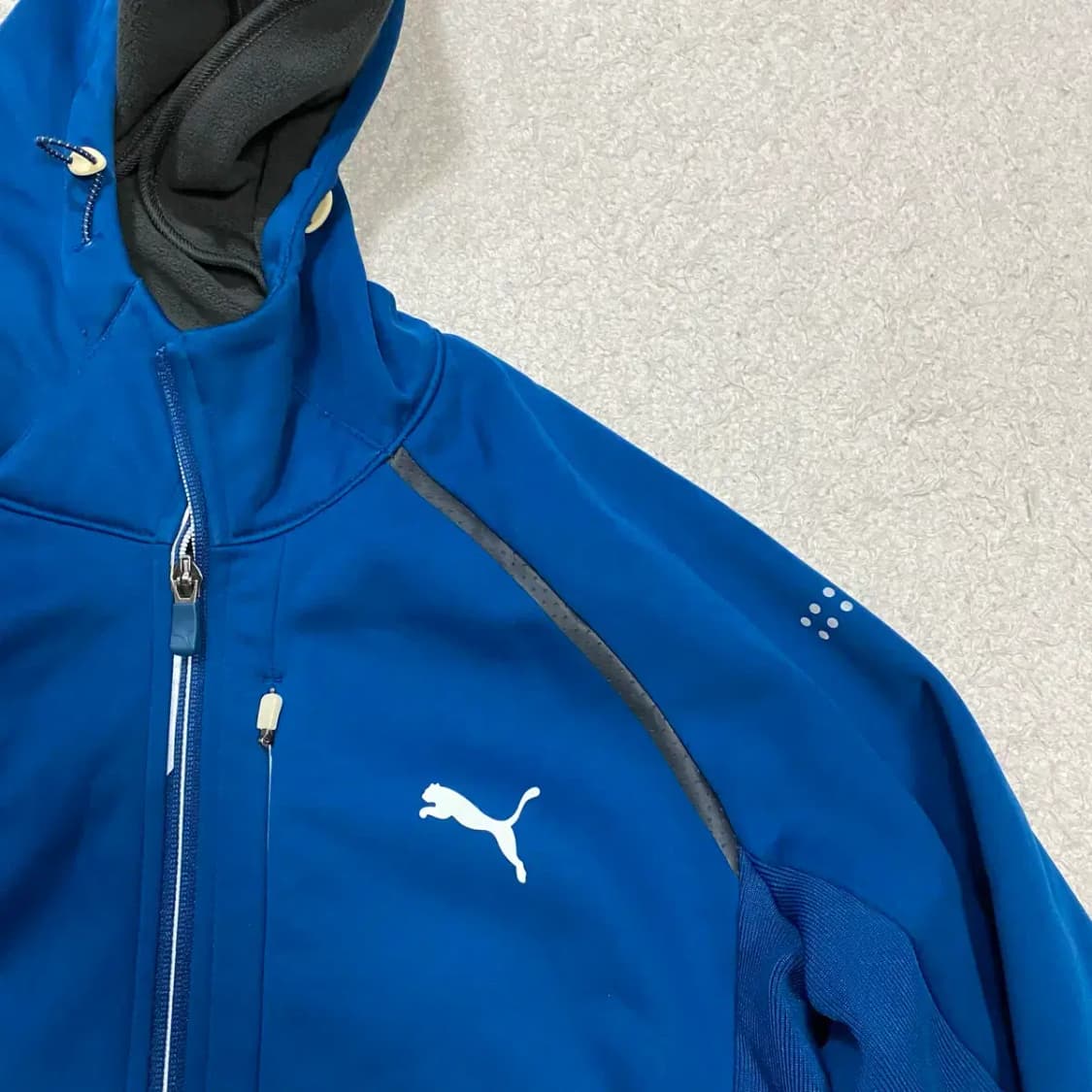 푸마 블루 후드집업 기모 m 상품이미지2