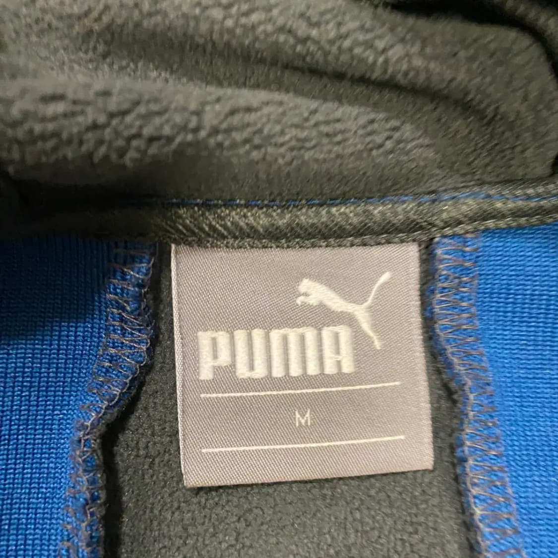 푸마 블루 후드집업 기모 m 상품이미지3