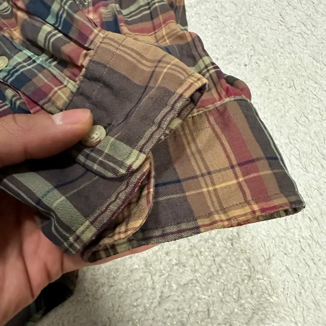 폴로 랄프로렌 체크 긴팔 셔츠 s 상품이미지3