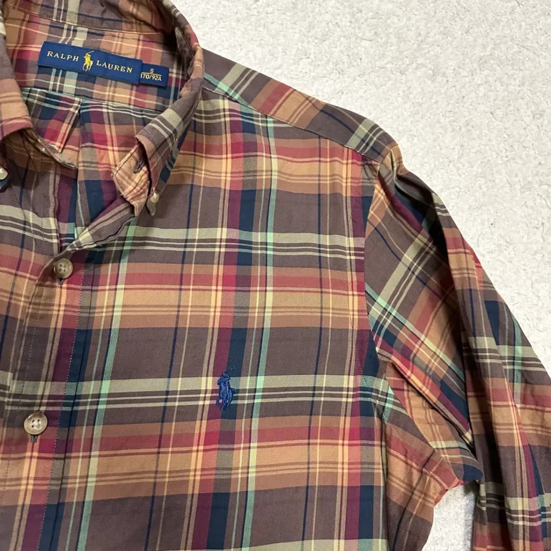 폴로 랄프로렌 체크 긴팔 셔츠 s 상품이미지5