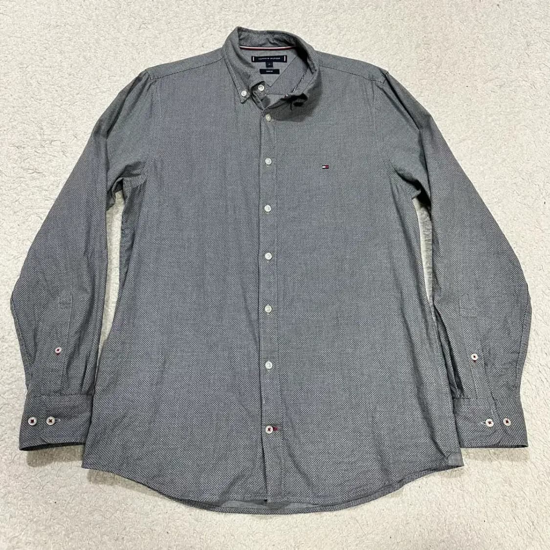 타미힐피거 슬림핏 셔츠 남방 회색 긴팔 m 상품이미지1