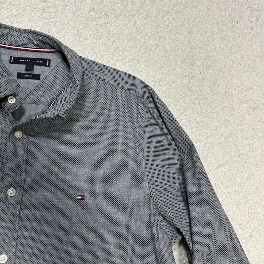 타미힐피거 슬림핏 셔츠 남방 회색 긴팔 m 상품이미지2