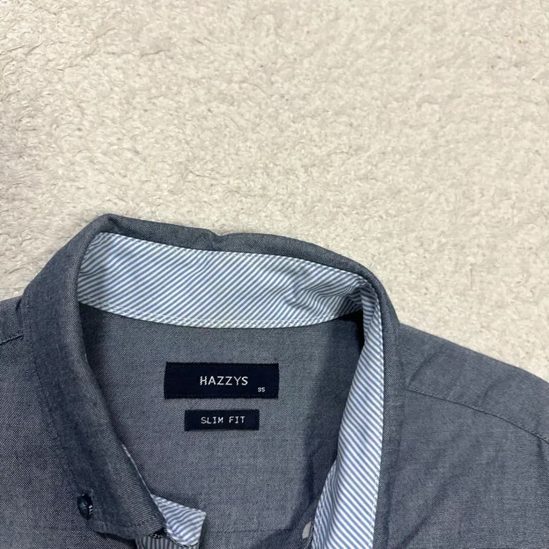 헤지스 슬림핏 셔츠 남성용 긴팔 95 상품이미지2