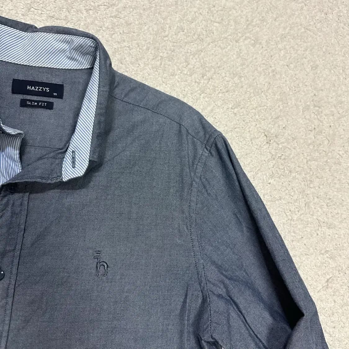 헤지스 슬림핏 셔츠 남성용 긴팔 95 상품이미지3