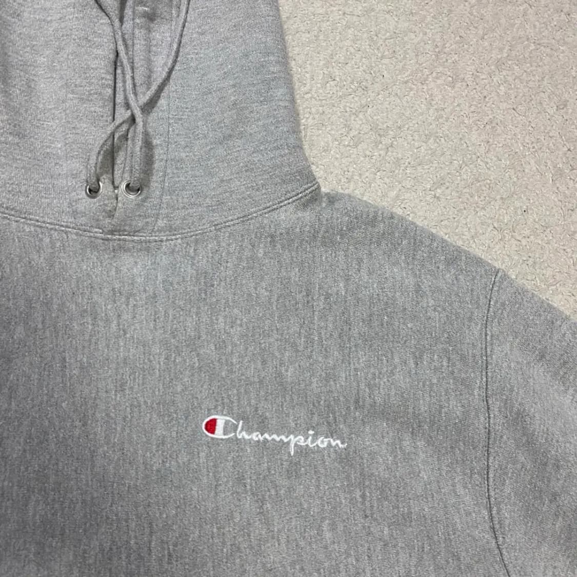 챔피온 회색 후드티 기모 상품이미지3
