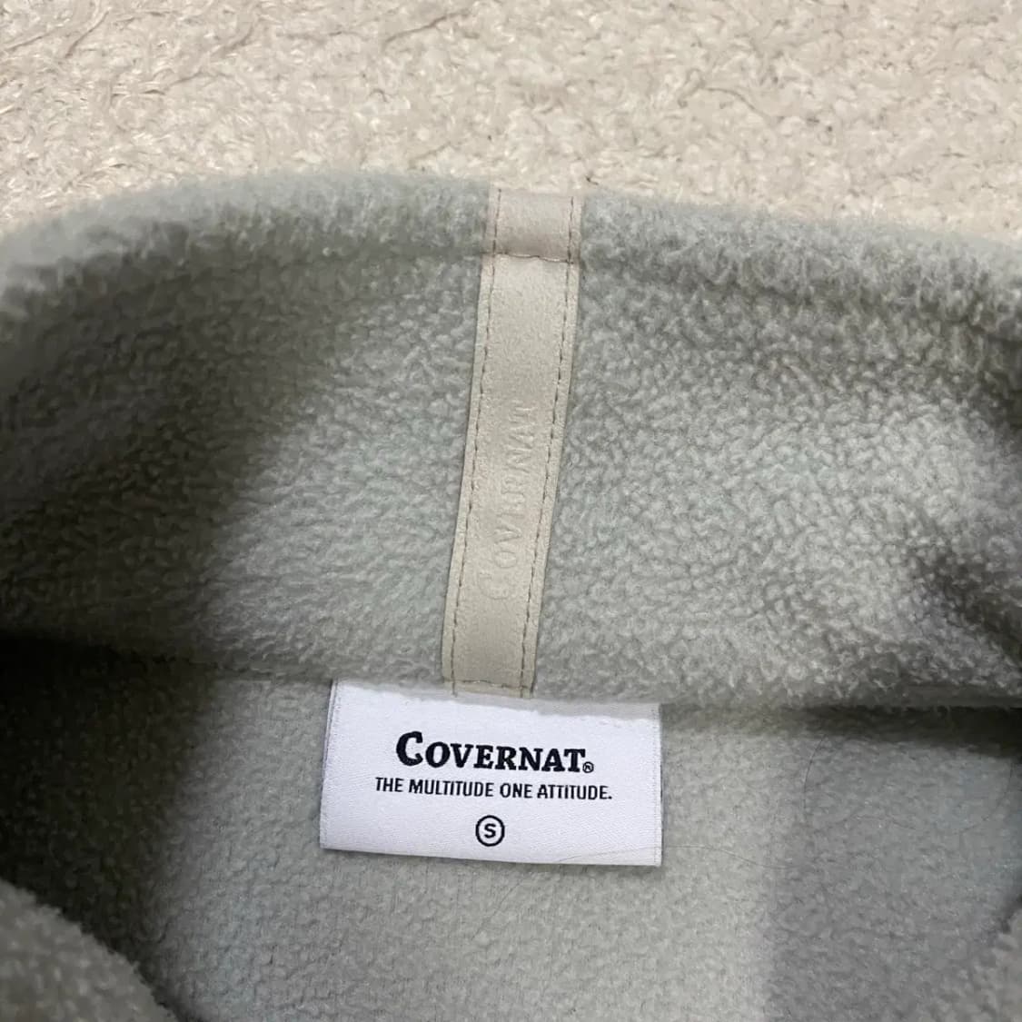 커버낫 후리스 플리스 집업 자켓 회색 s 상품이미지3