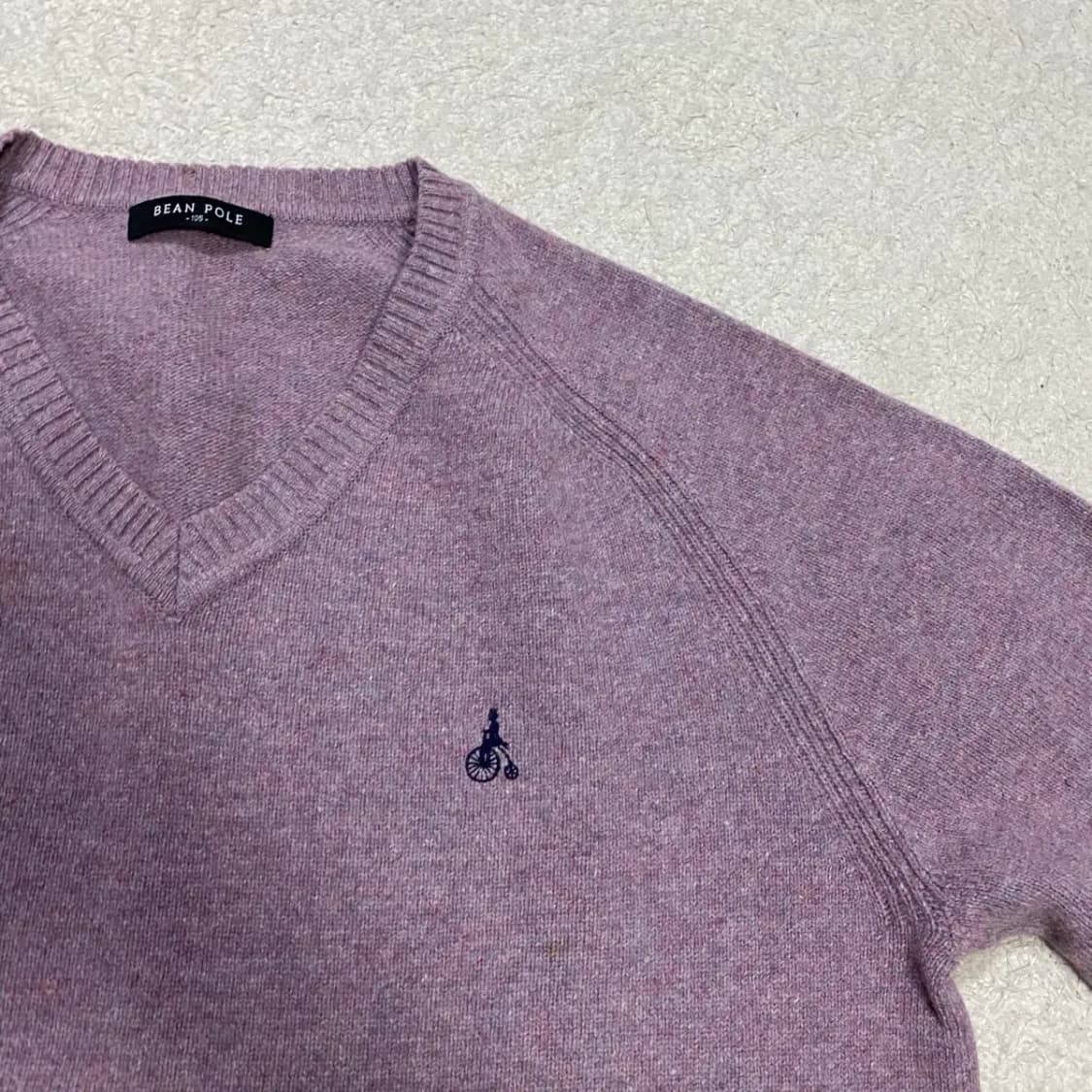 빈폴 퍼플 브이넥 니트 스웨터 105 상품이미지2
