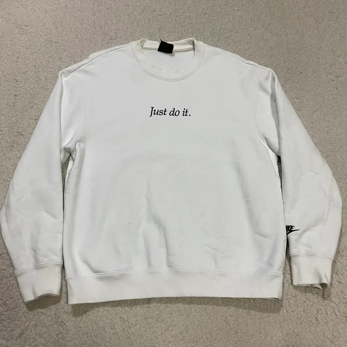 나이키 Just do it. 맨투맨 화이트 기모 m 95 상품이미지1