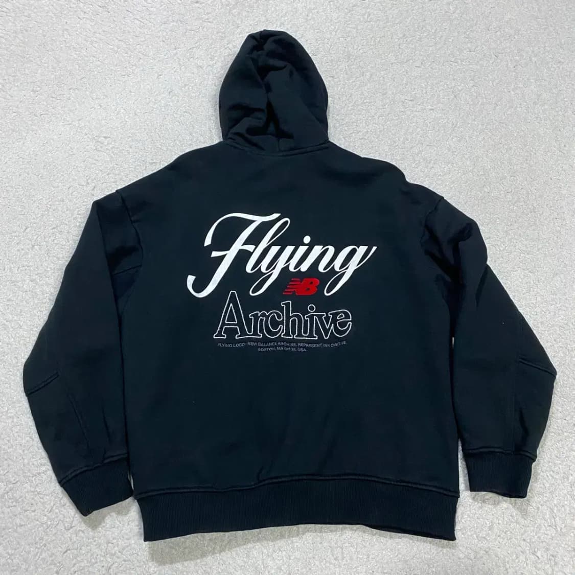 뉴발란스 Flying Archive 후드티 블랙 기모 L 100 상품이미지5