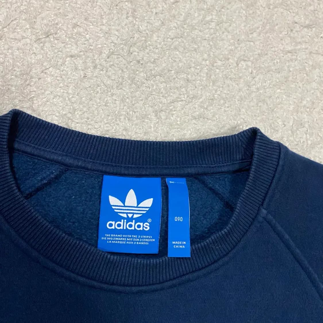 아디다스 트레포일 네이비 맨투맨 기모 s 90 상품이미지2