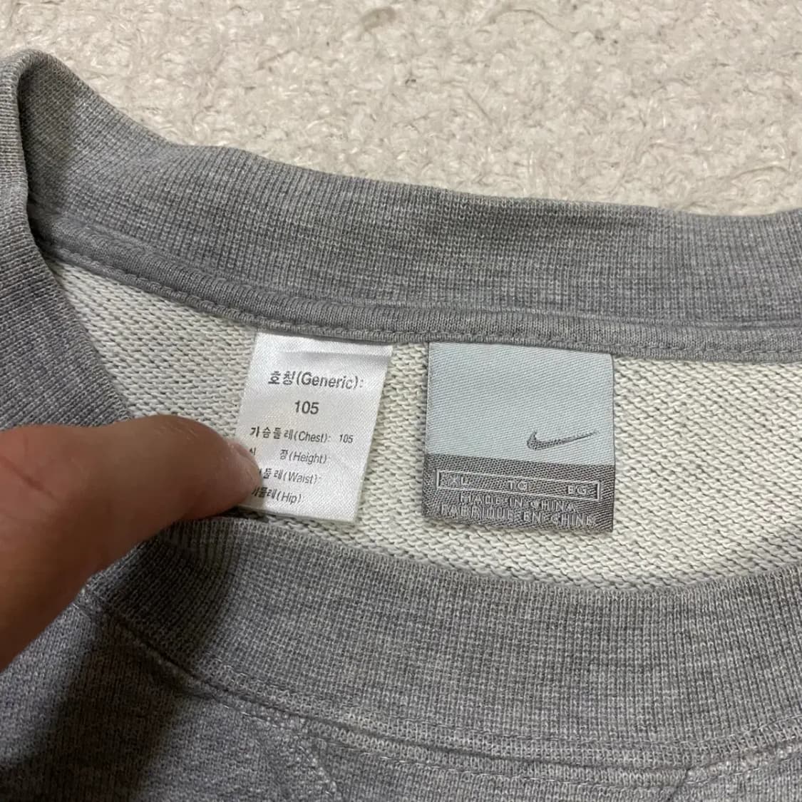 나이키 스우시 맨투맨 회색 xl 105 상품이미지3