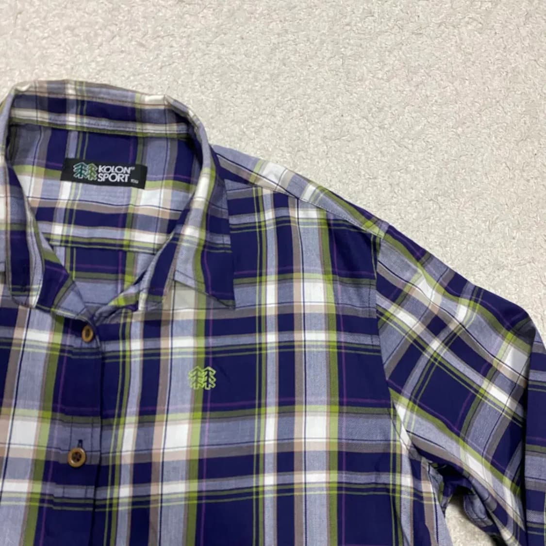 코오롱스포츠 체크 긴팔 셔츠 100 상품이미지2