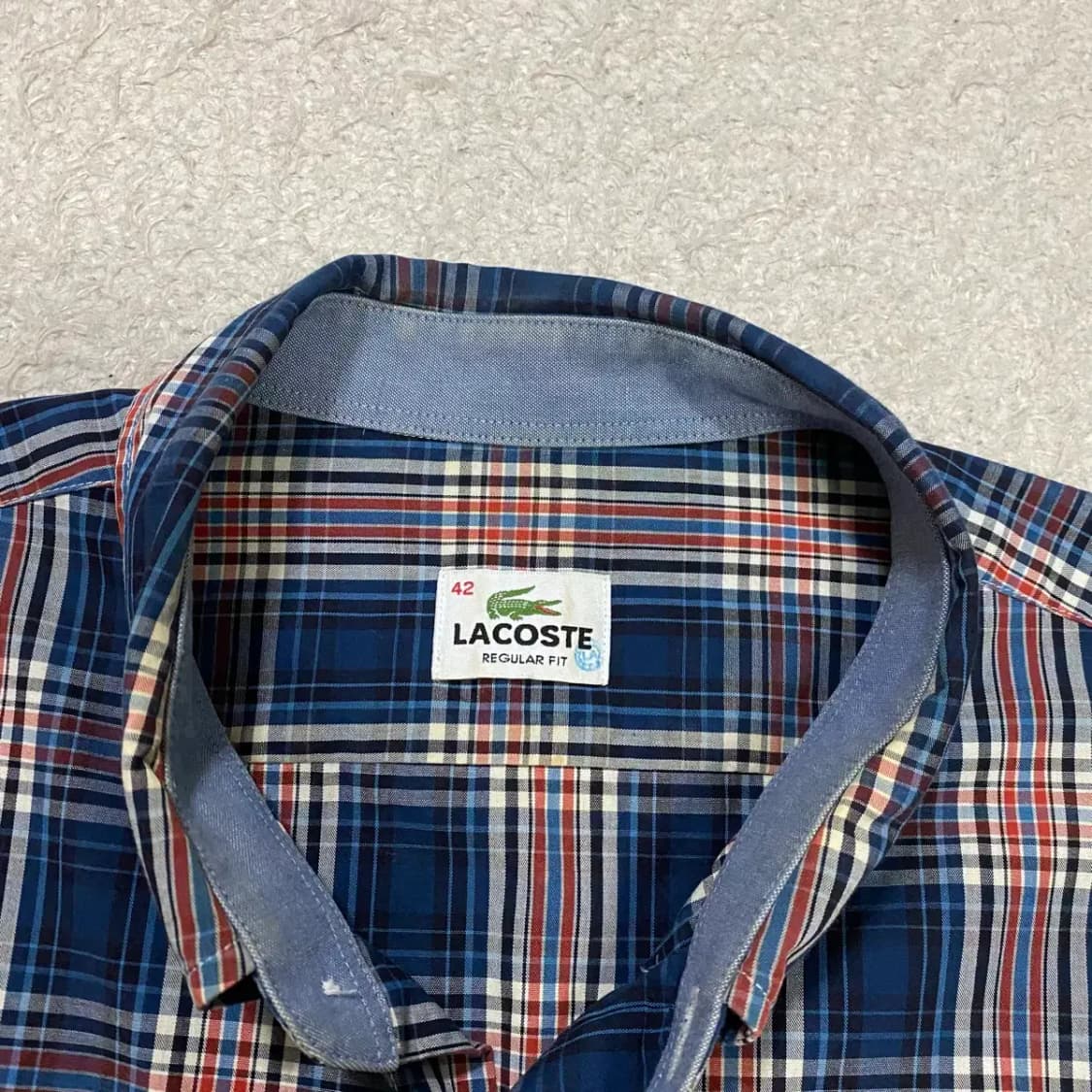 라코스테 체크 셔츠 남방 긴팔 105 상품이미지3