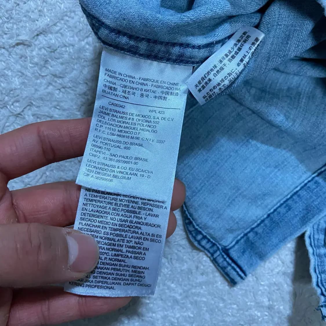 리바이스 여성 데님 셔츠 청남방 s 상품이미지6