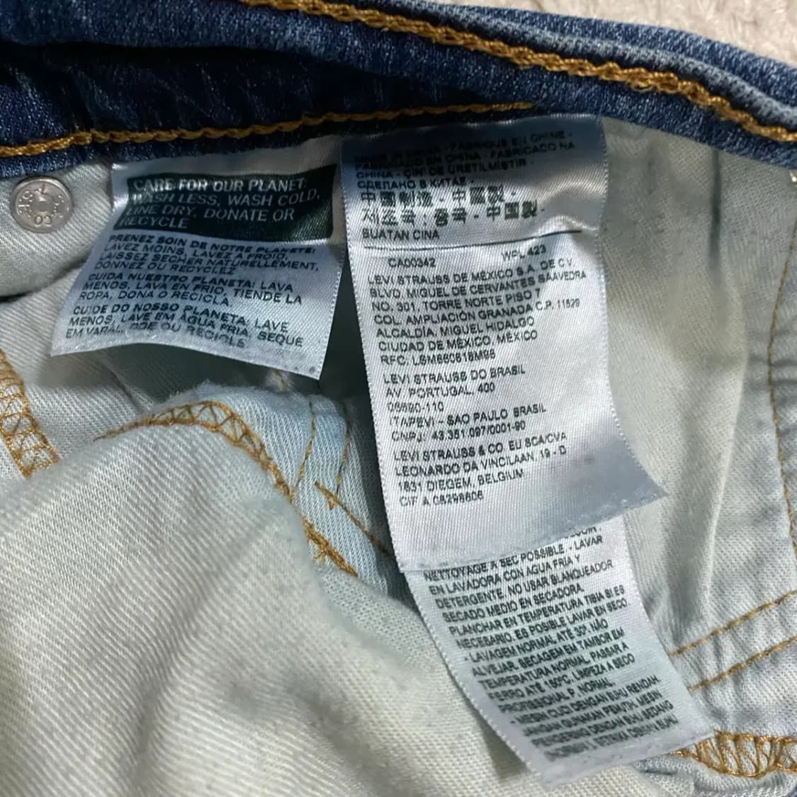 리바이스 502 청바지 데님 팬츠 36인치 상품이미지3