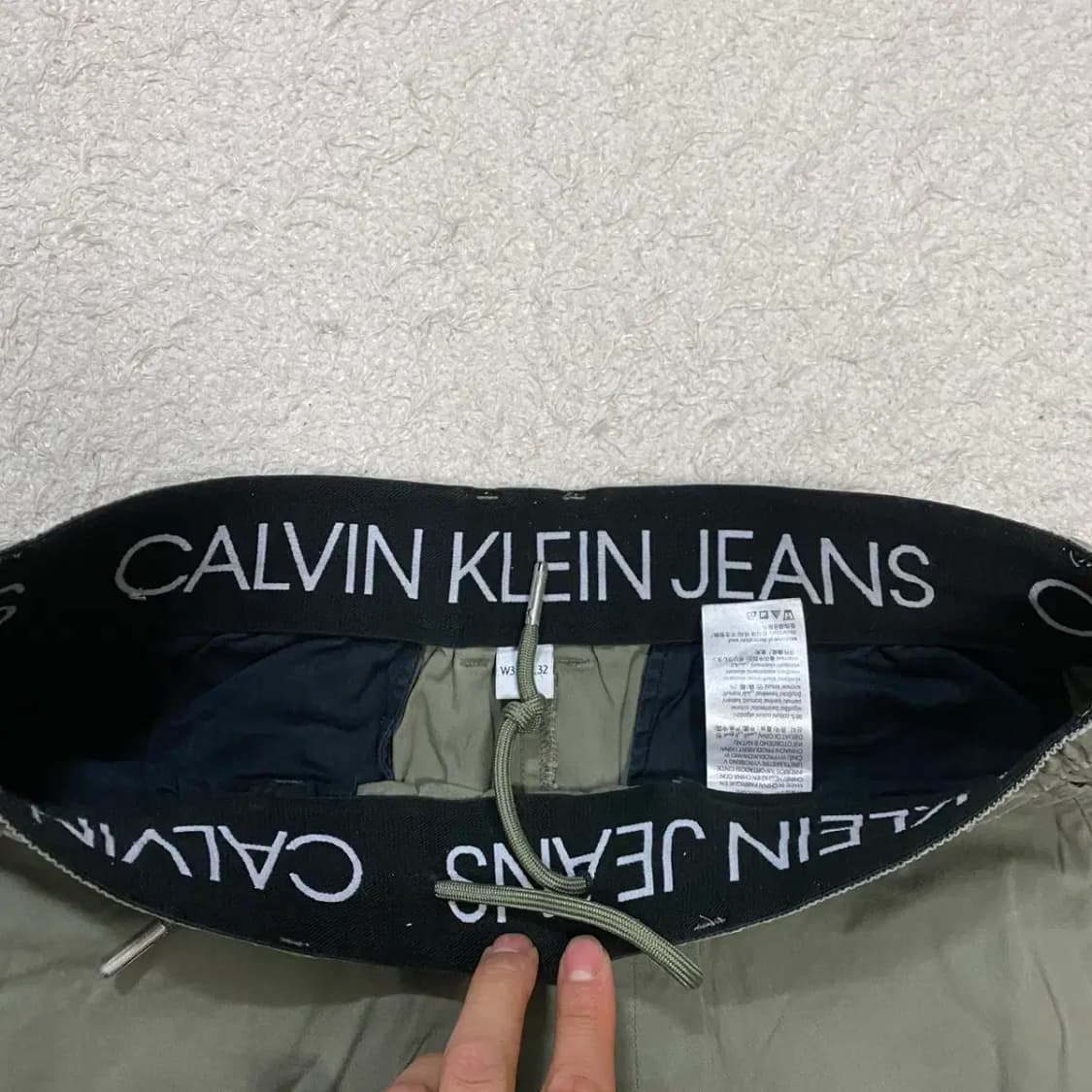 캘빈클라인 CK 카키색 면바지 팬츠 32인치 상품이미지3