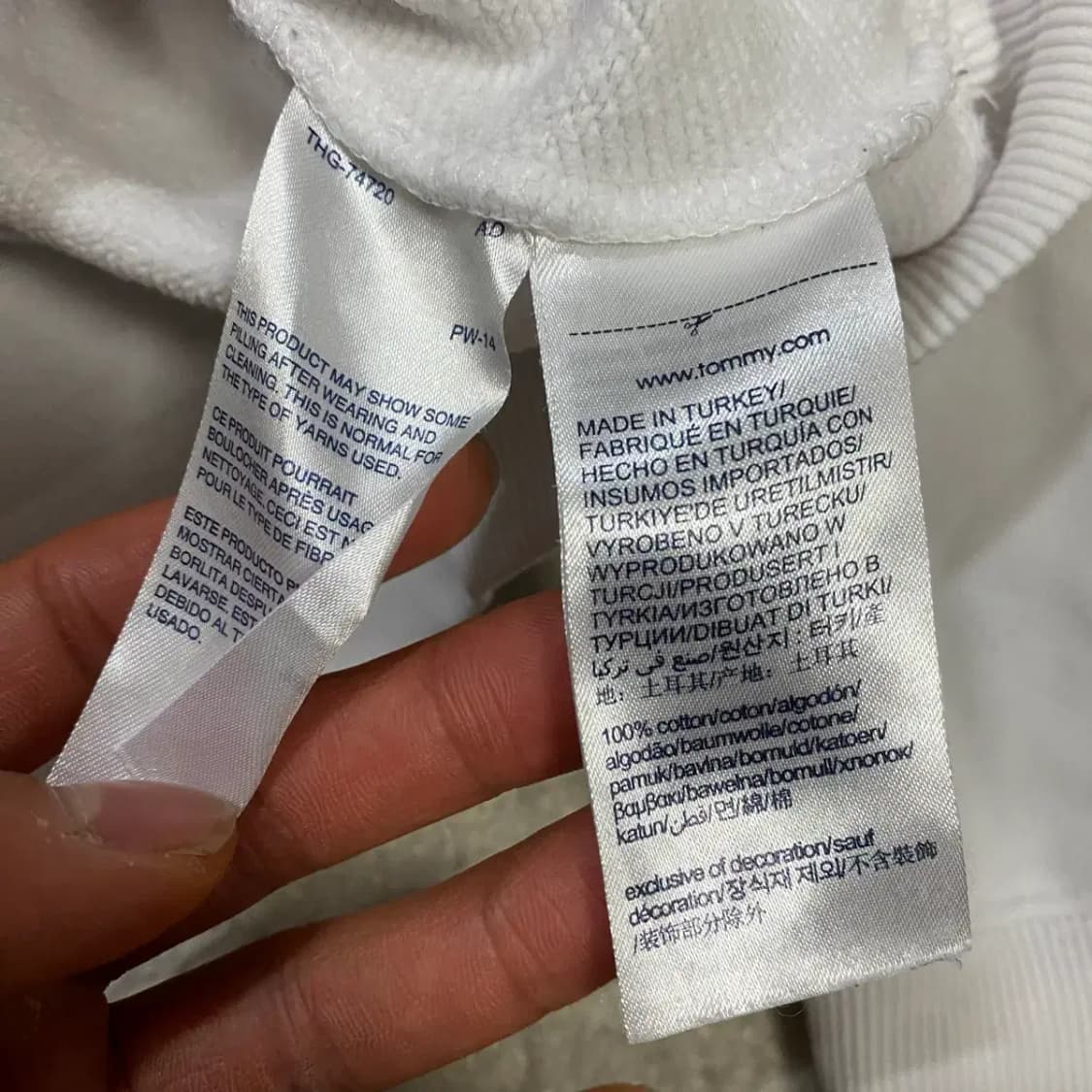 타미진스 로고 맨투맨 화이트 s 상품이미지4