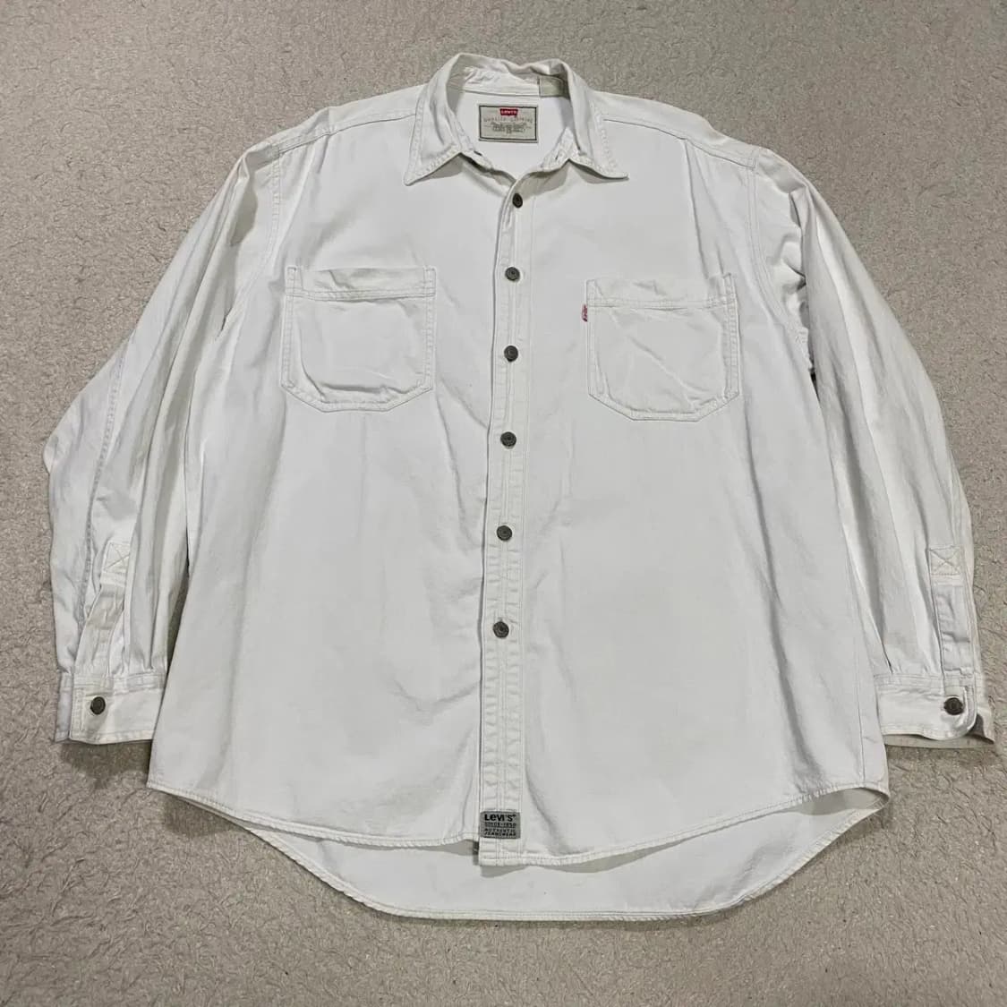 리바이스 화이트 셔츠 남방 긴팔 L 상품이미지1