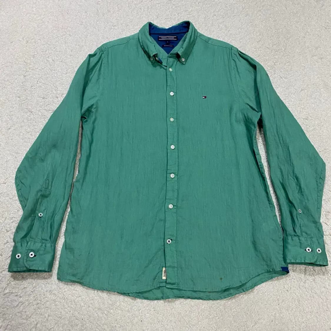 타미힐피거 그린 린넨 긴팔 셔츠 L 상품이미지1