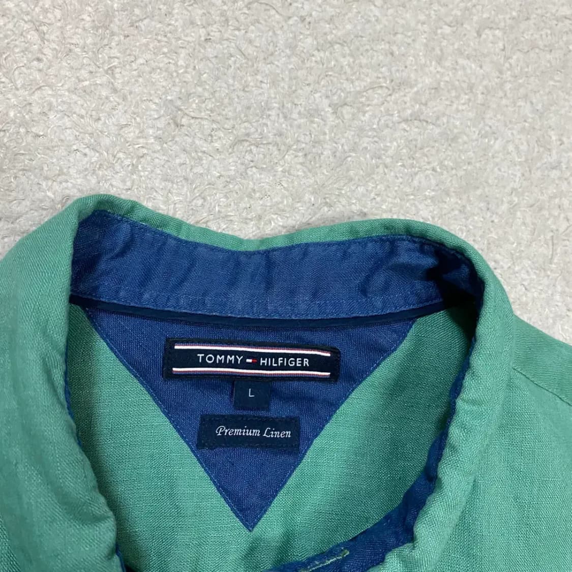 타미힐피거 그린 린넨 긴팔 셔츠 L 상품이미지3