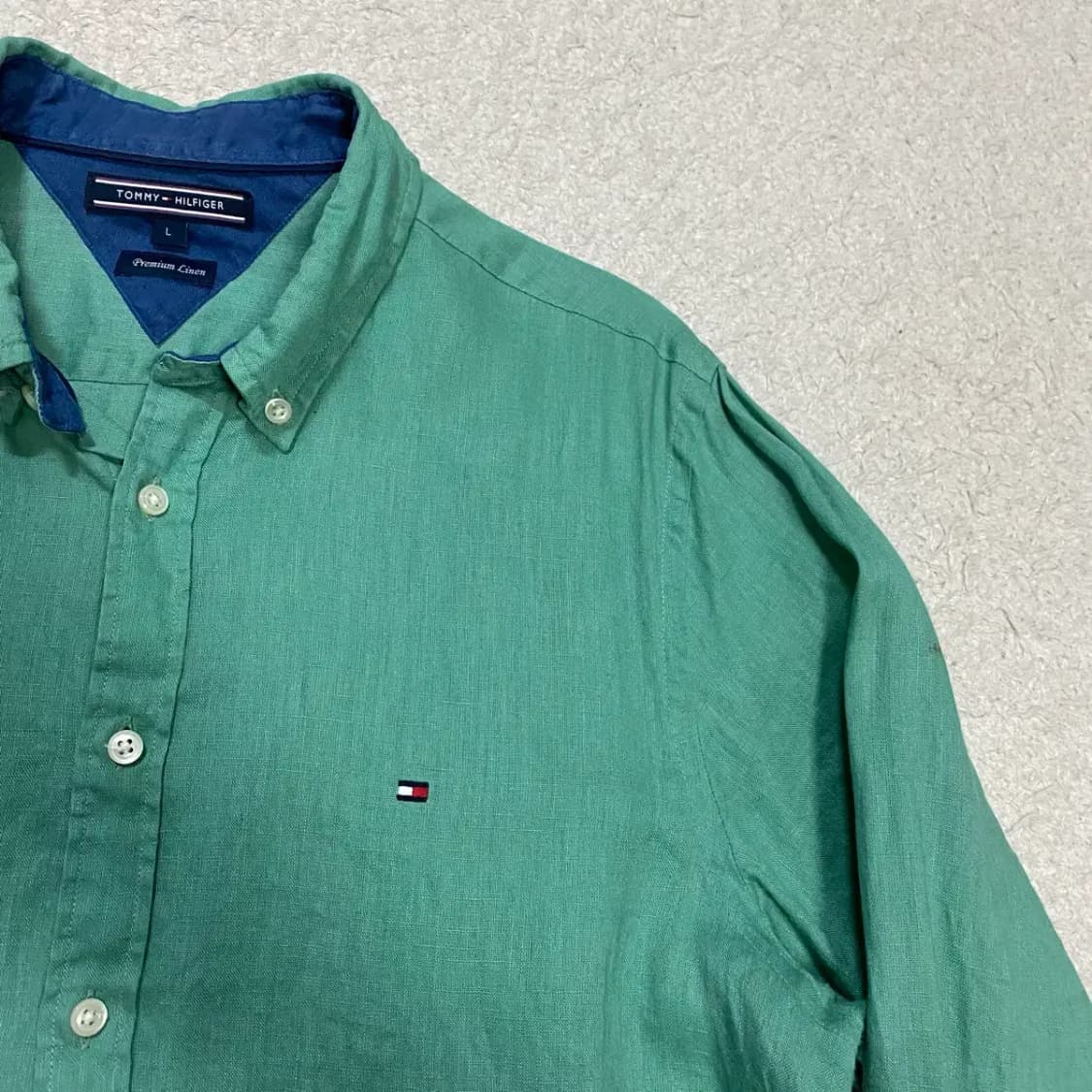 타미힐피거 그린 린넨 긴팔 셔츠 L 상품이미지4