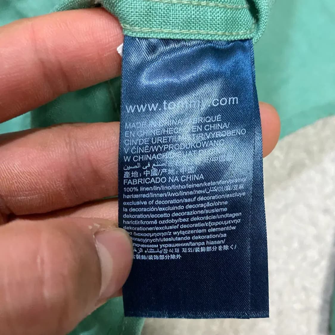 타미힐피거 그린 린넨 긴팔 셔츠 L 상품이미지5