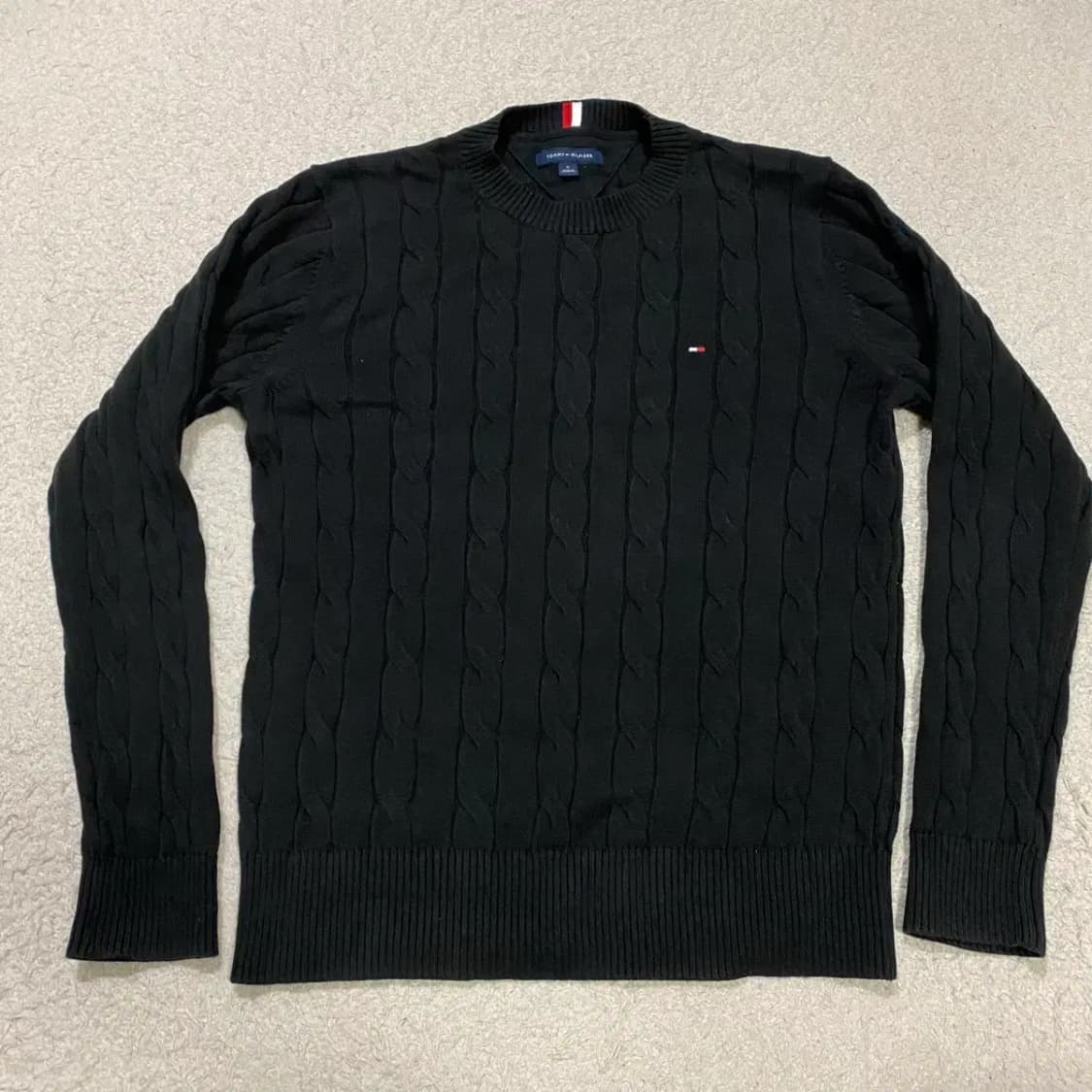 타미힐피거 블랙 케이블 니트 m 상품이미지1