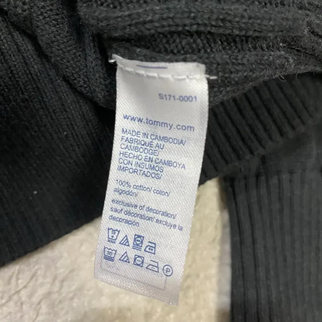 타미힐피거 블랙 케이블 니트 m 상품이미지4