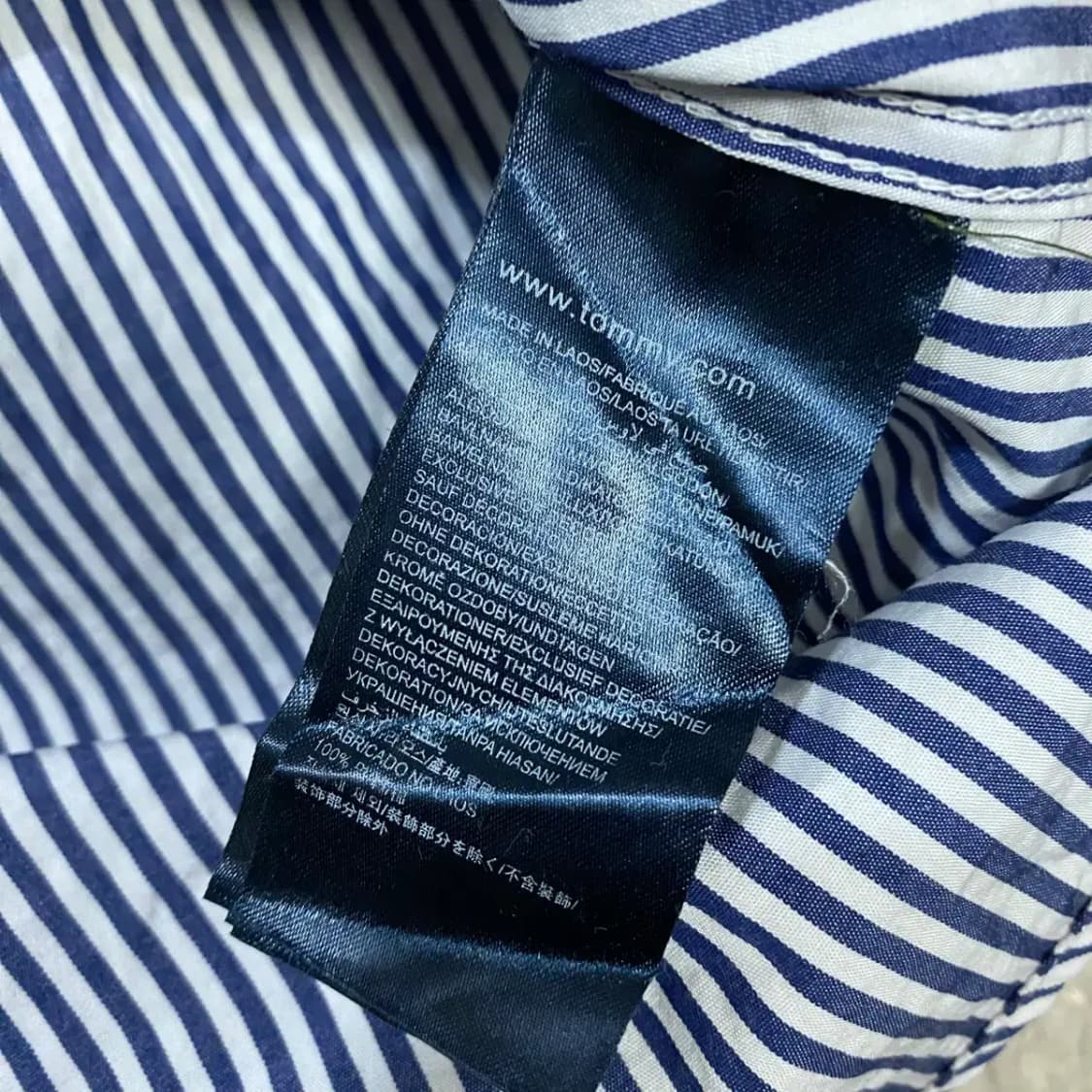 타미힐피거 스트라이프 긴팔 셔츠 xs 상품이미지4