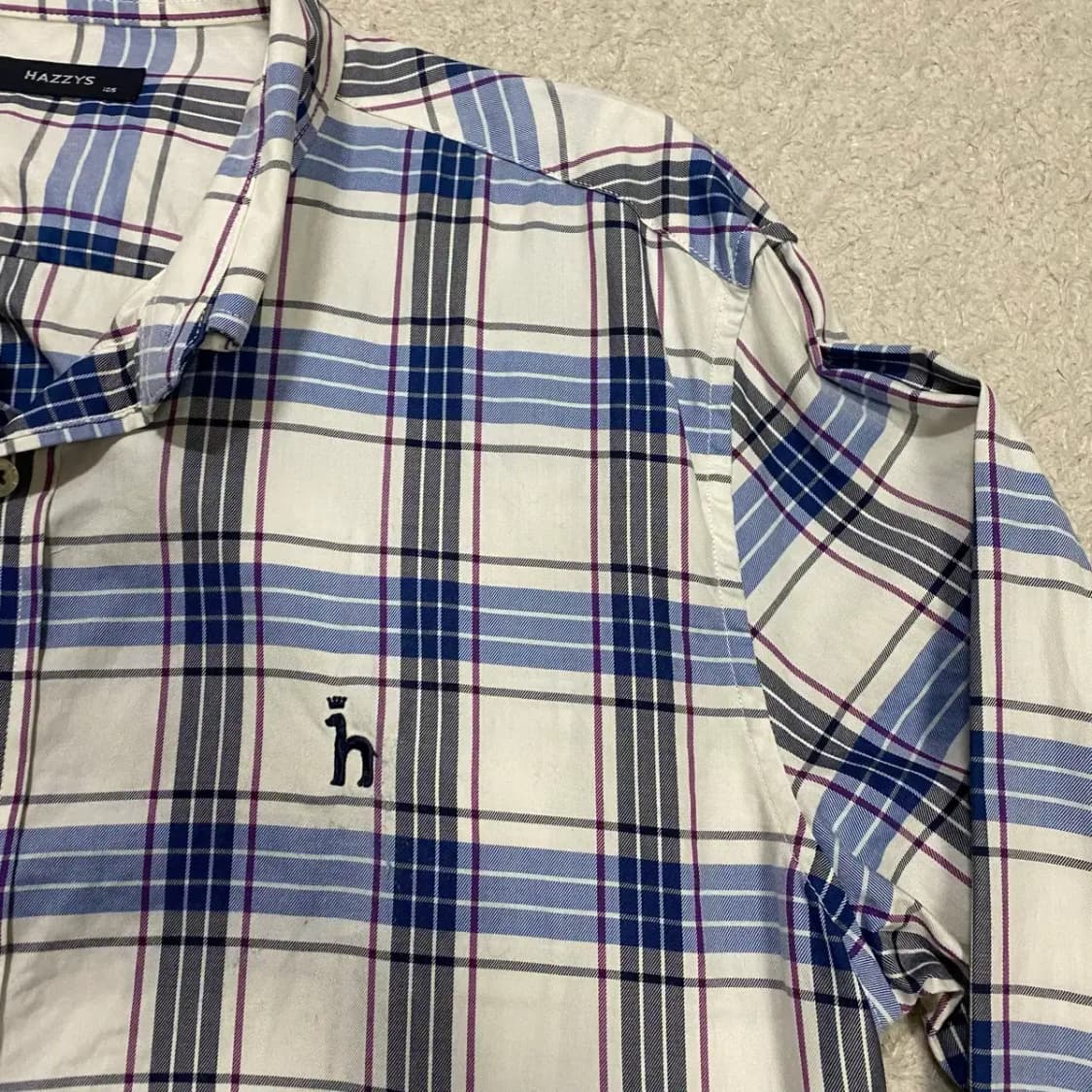 헤지스 체크 셔츠 남방 긴팔 105 상품이미지2