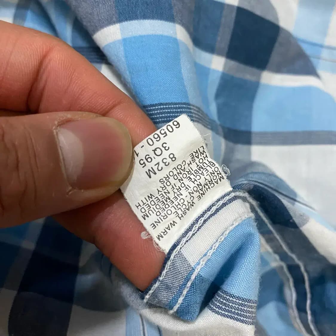 리바이스 블루 체크 긴팔 셔츠 xxl 상품이미지5
