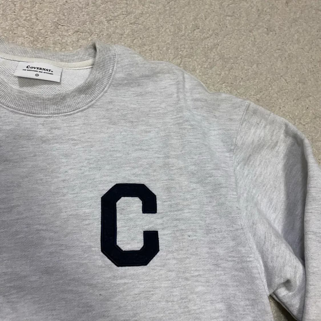 커버낫 C 로고 맨투맨 그레이 s 상품이미지2