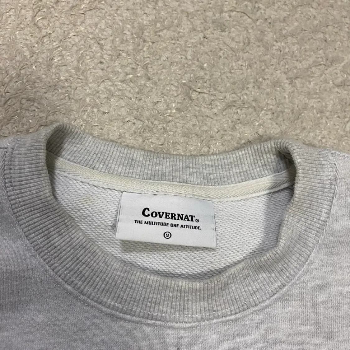 커버낫 C 로고 맨투맨 그레이 s 상품이미지3