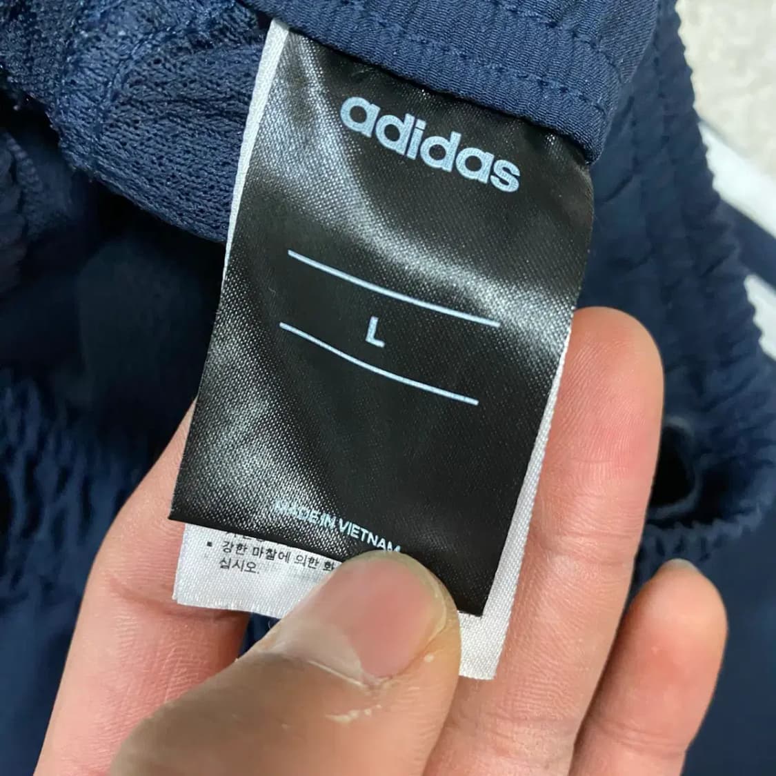아디다스 삼선 트레이닝 바지 네이비 L 상품이미지4