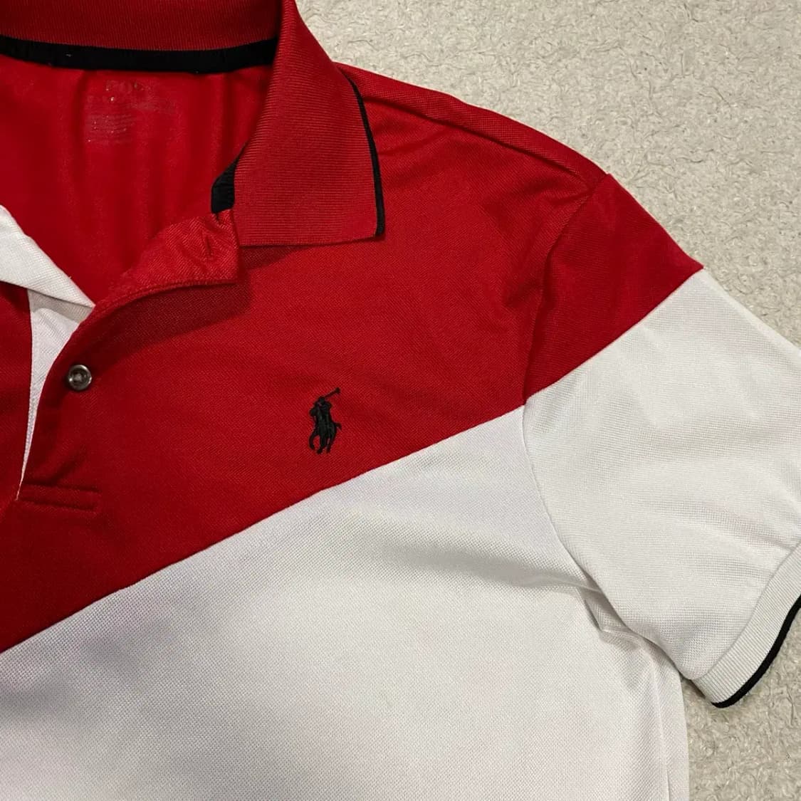 폴로 랄프로렌 컬러블록 반팔 카라티 기능성 상품이미지2